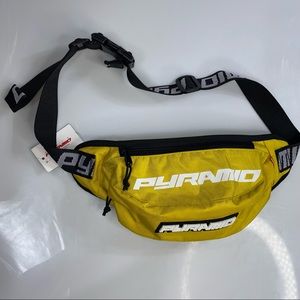Black Piramid Yellow Fanny Pack 2 ZIPPERS